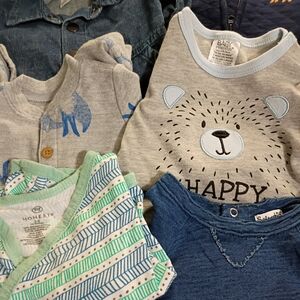 Gray Bear Print Bodysuit